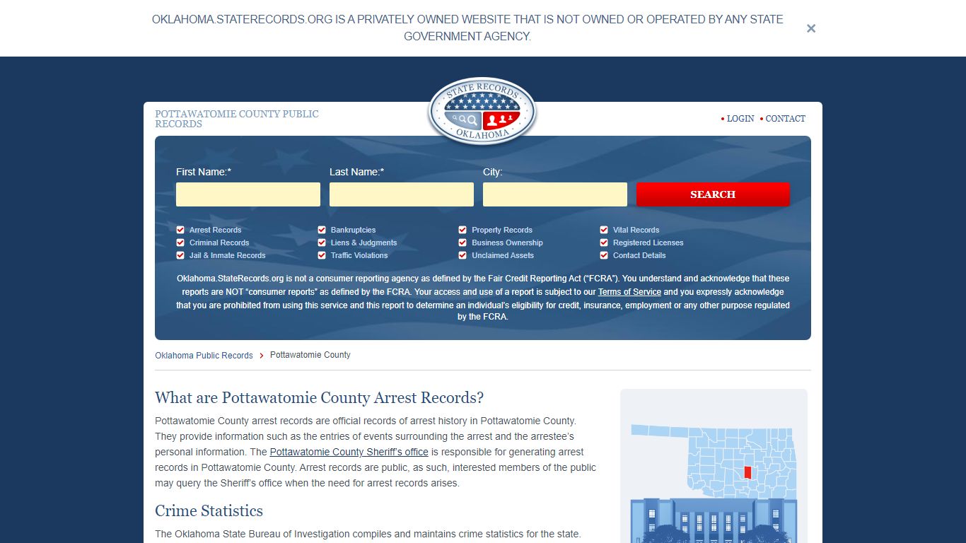 Pottawatomie County Arrest, Court, and Public Records | StateRecords.org